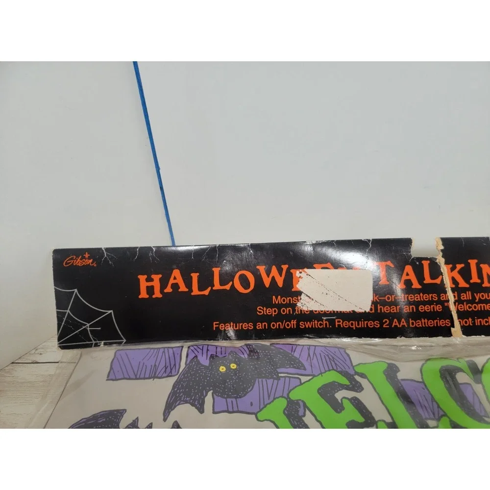 Welcome Halloween Gibson Greetings Vtg 994‎ Talking Doormat Trick Or Treat New